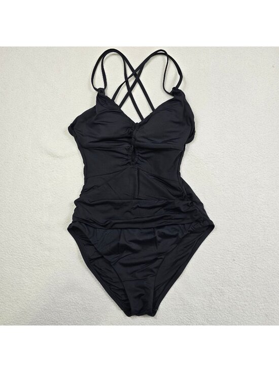 La Blanca Other - La Blanca Medium 6 One Piece Swimsuit Black Cross Back